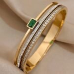 DazzleLine Emerald Cuff