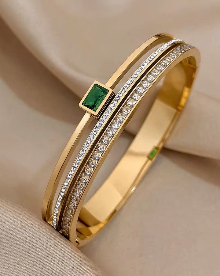 DazzleLine Emerald Cuff