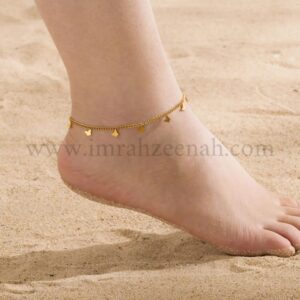 gold plated butterfly anklet, 316l stainless steel