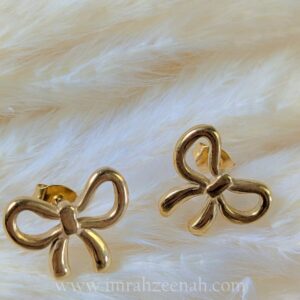 Bow Stud Earrings – Waterproof, Anti Tarnish, Stainless Steel, Hypoallergenic Jewelry for Women