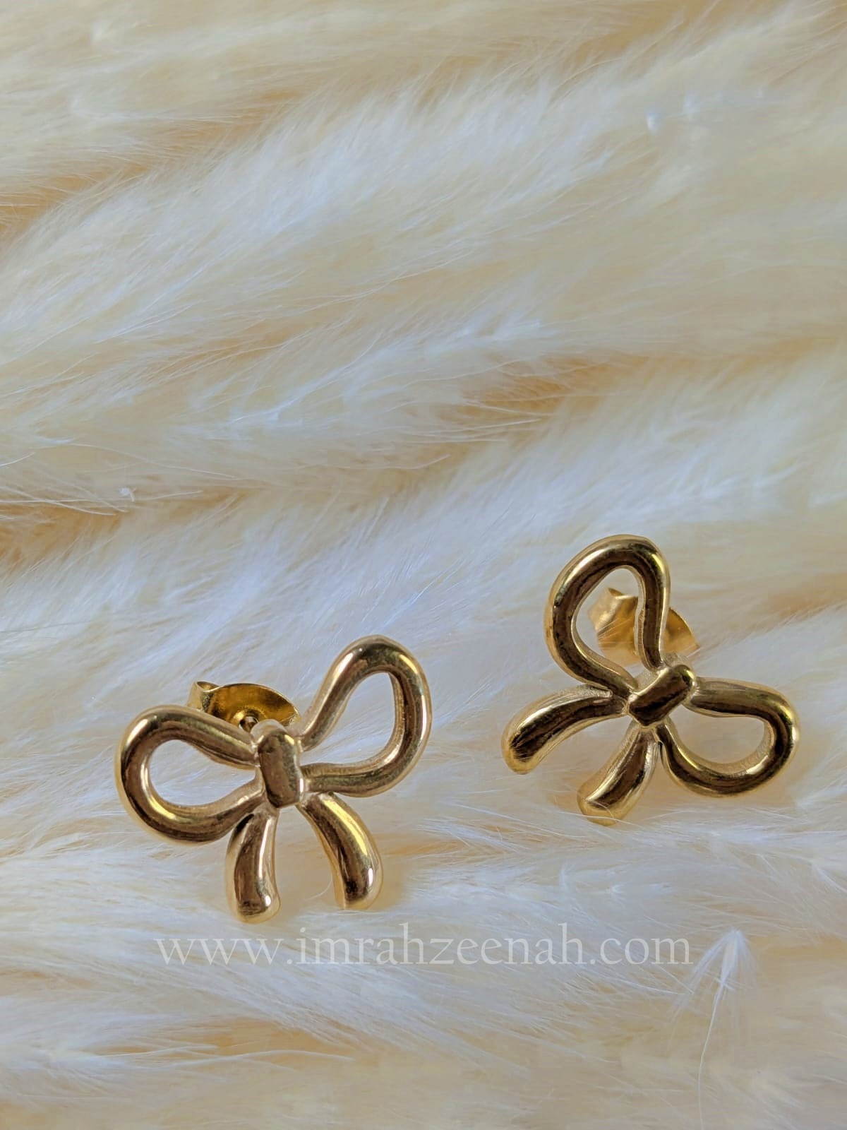 Bow Stud Earrings – Waterproof, Anti Tarnish, Stainless Steel, Hypoallergenic Jewelry for Women