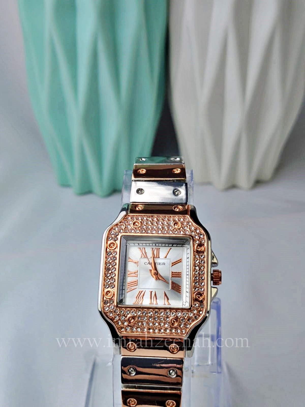 Cartier Inspired Watch - Precision Quartz with tiny diamontees