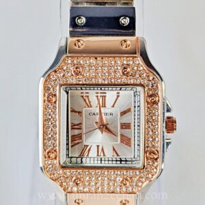 Cartier Inspired Watch - Precision Quartz with tiny diamontees