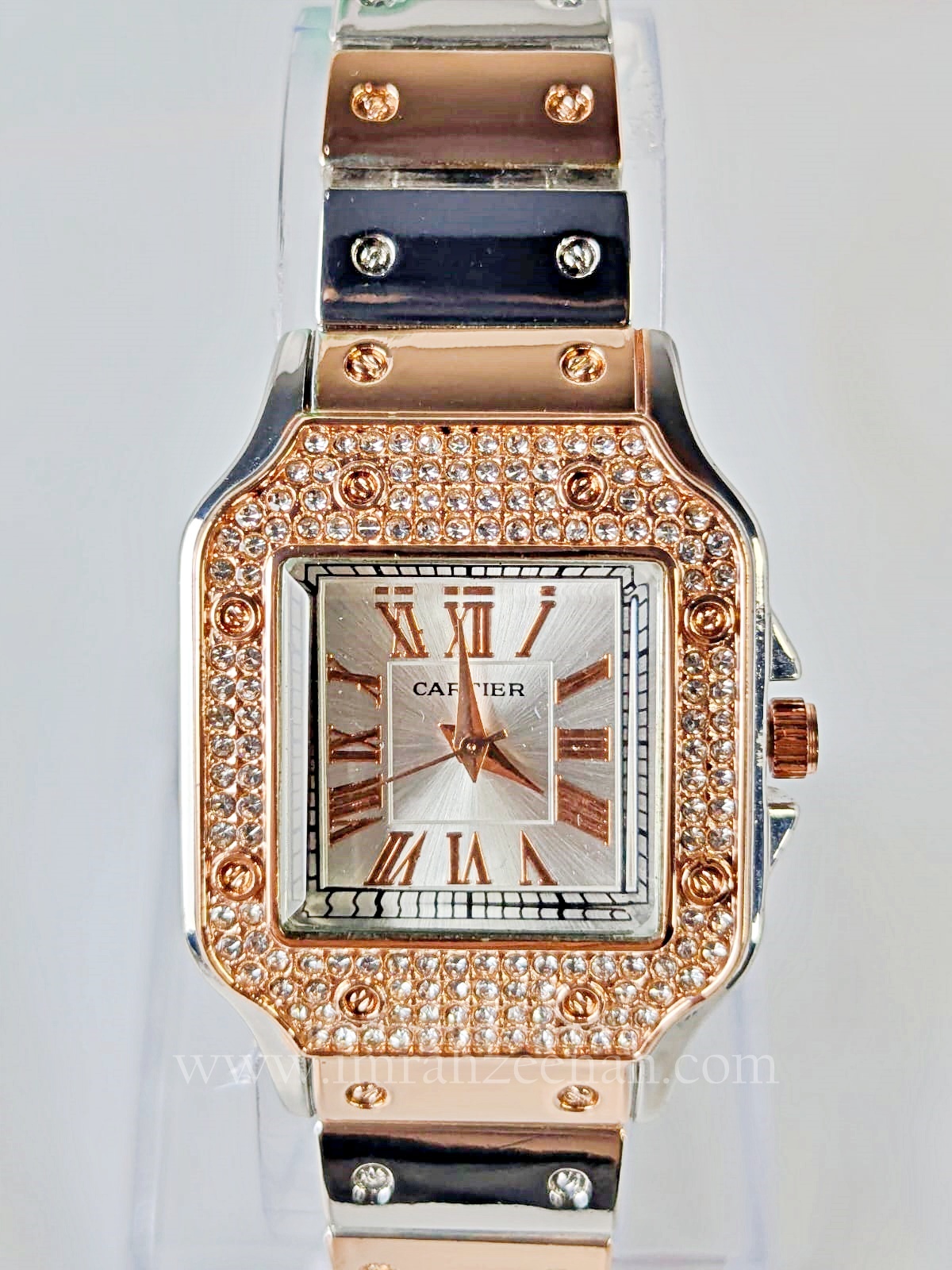 Cartier Inspired Watch - Precision Quartz with tiny diamontees