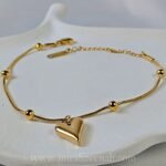 Gold Heart Bracelet – Waterproof & Anti Tarnish