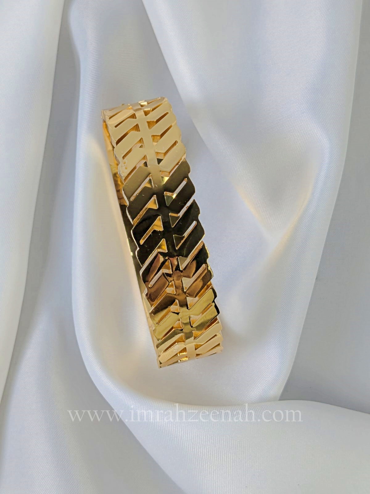 Gold Plated Wide Cuff Bracelet | 316L Stainless Steel | Anti Tarnish