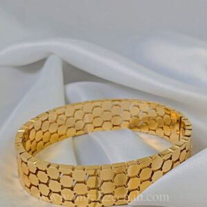 Gold Plated Wide Cuff Bracelet | 316L Stainless Steel | Anti Tarnish