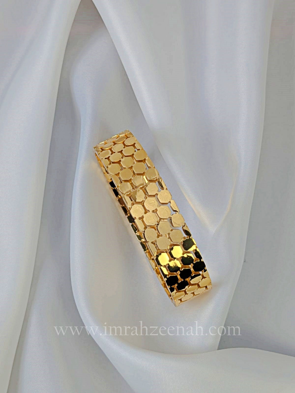 Gold Plated Wide Cuff Bracelet | 316L Stainless Steel | Anti Tarnish