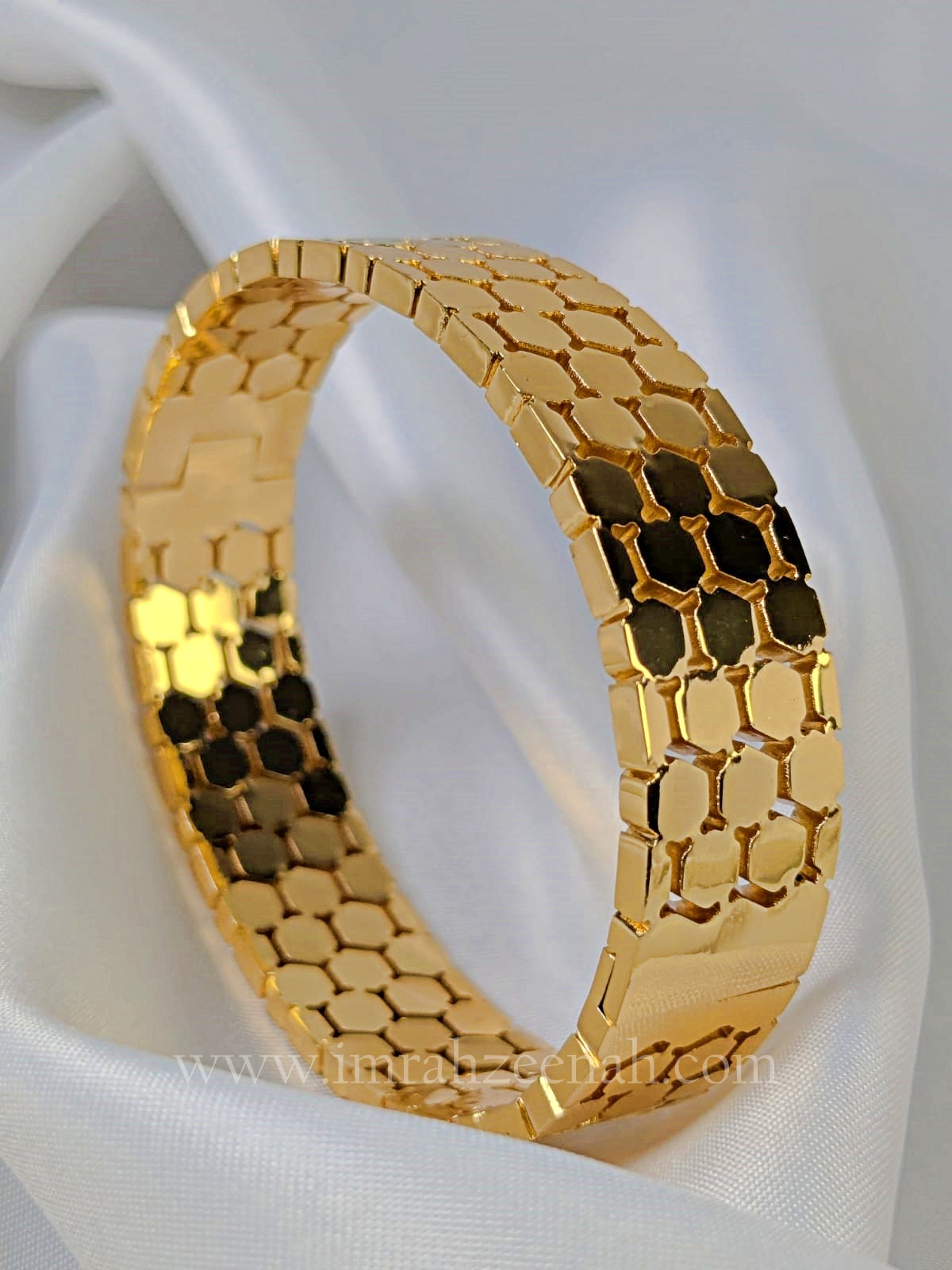 Gold Plated Wide Cuff Bracelet | 316L Stainless Steel | Anti Tarnish