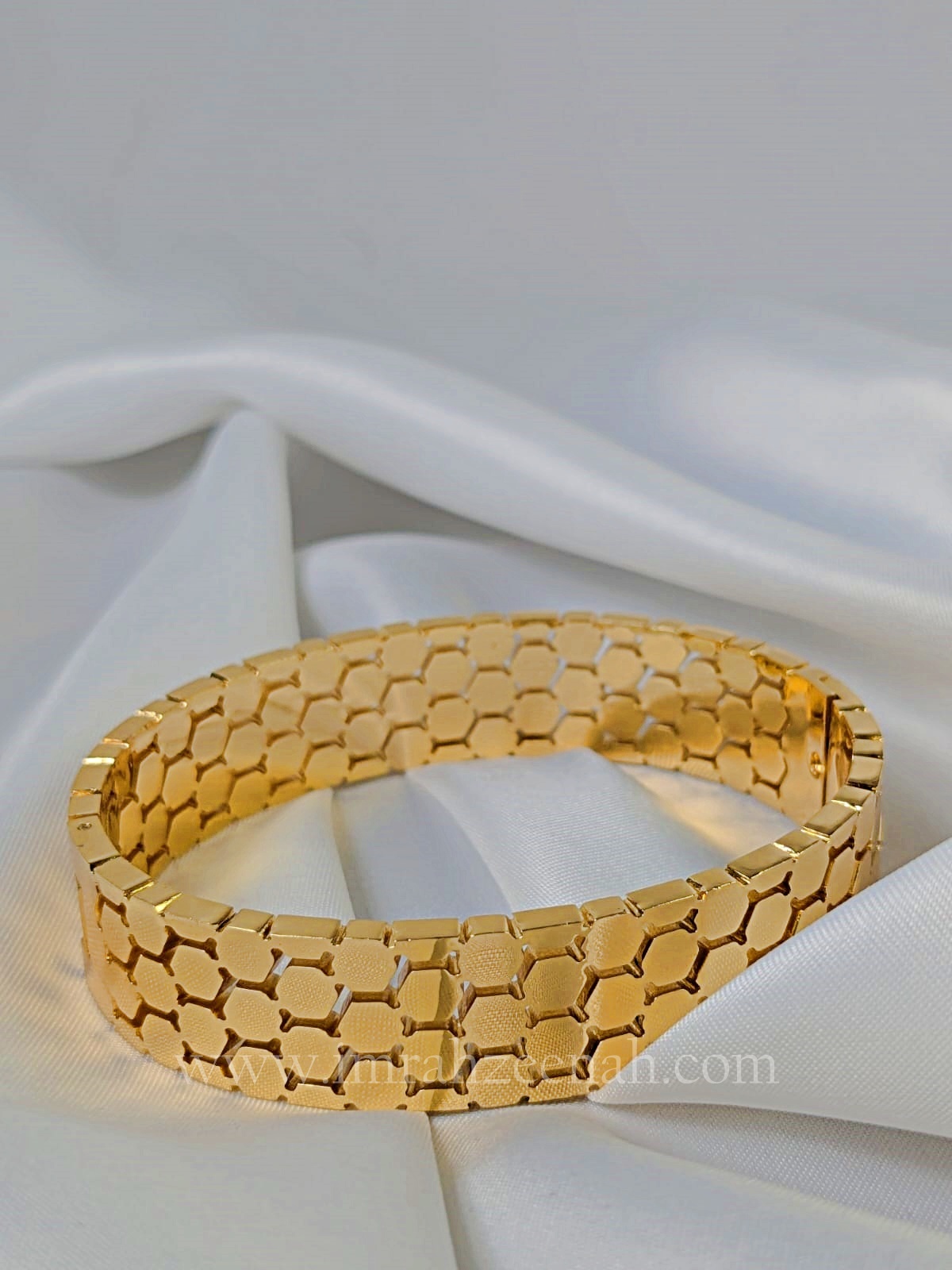 Gold Plated Wide Cuff Bracelet | 316L Stainless Steel | Anti Tarnish