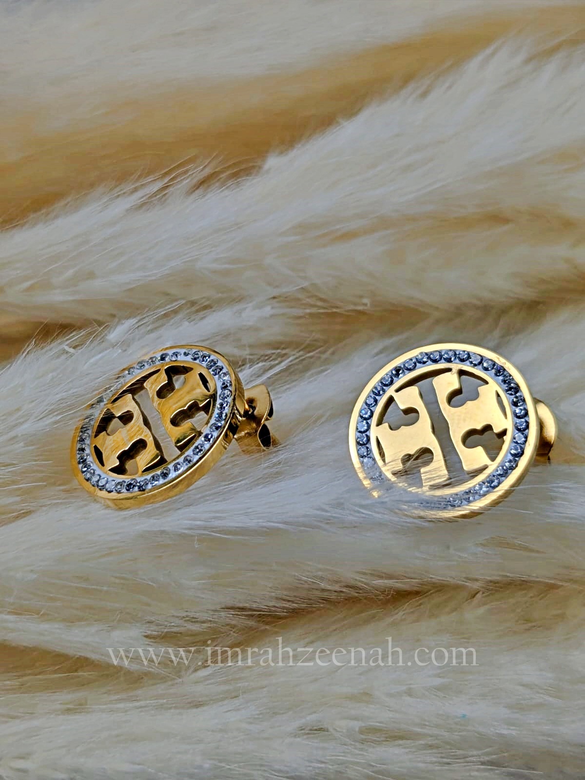 Luxury Gold Stud Earrings – Stainless Steel, Waterproof & Tarnish-Free