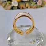 Golden Wave Adjustable Ring