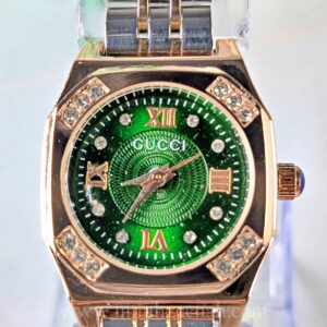 Gucci Inspired watch green dial with diamontees ladies wrist watch