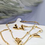 Heart Necklace Jewelry Set – Necklace, Bracelet & Studs