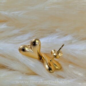 Heart Stud Earrings – Waterproof, Anti Tarnish, Stainless Steel, Hypoallergenic Daily Wear Jewelry