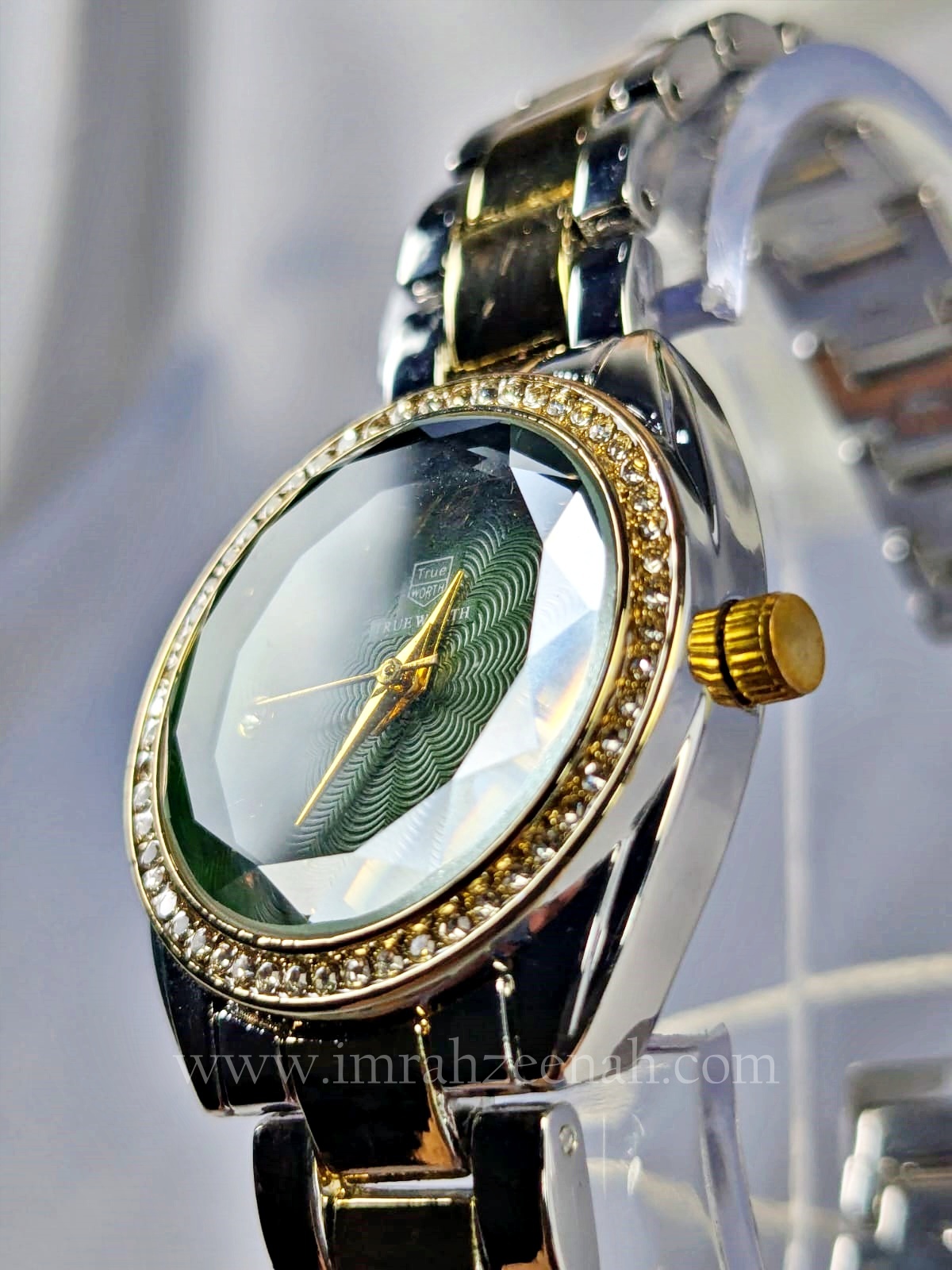TW Celeste Watch - Precision Quartz green dial gold & silver two tone