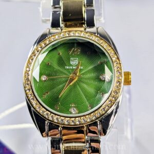 TW Celeste Watch - Precision Quartz green dial gold & silver two tone