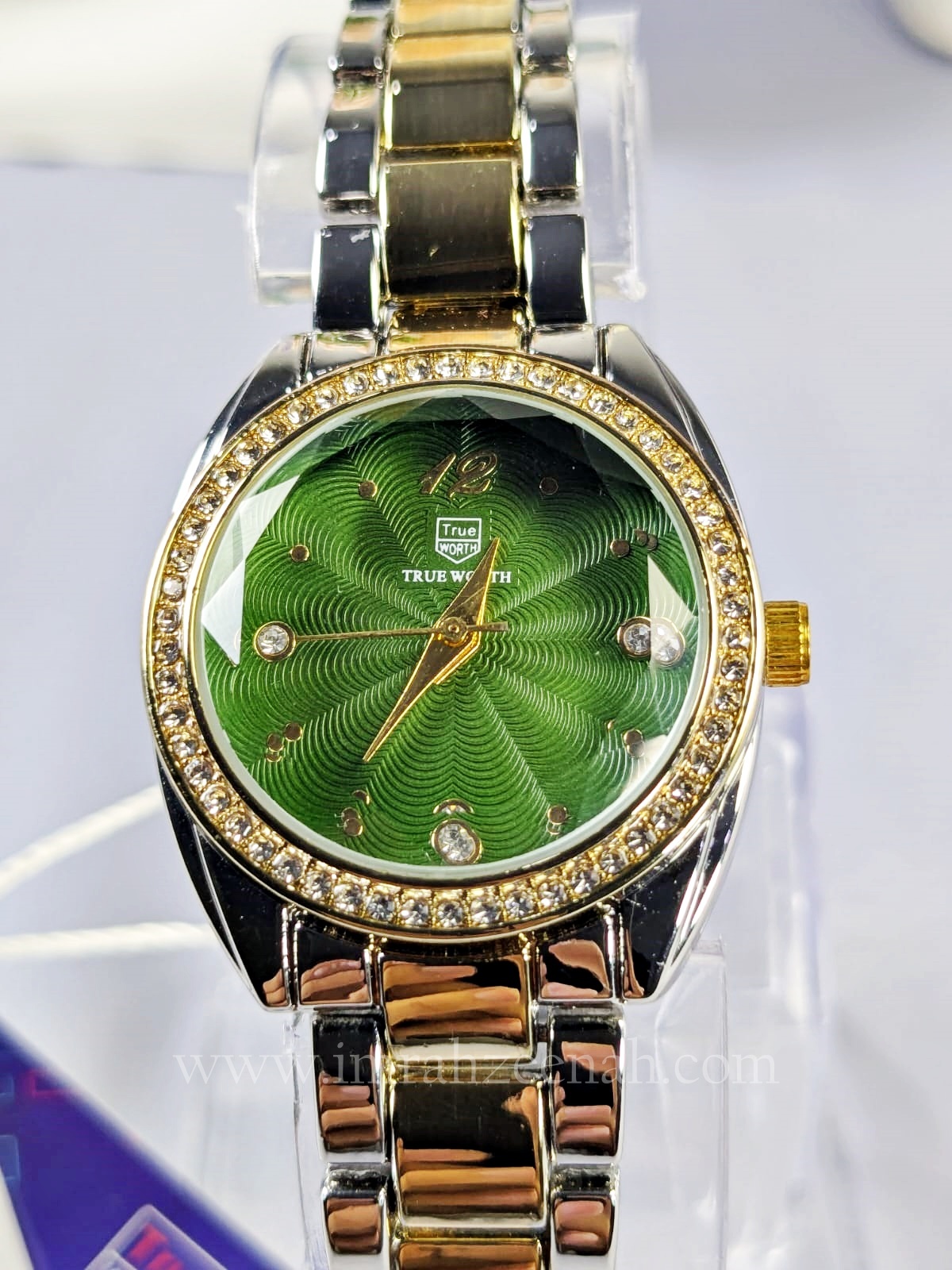 TW Celeste Watch - Precision Quartz green dial gold & silver two tone