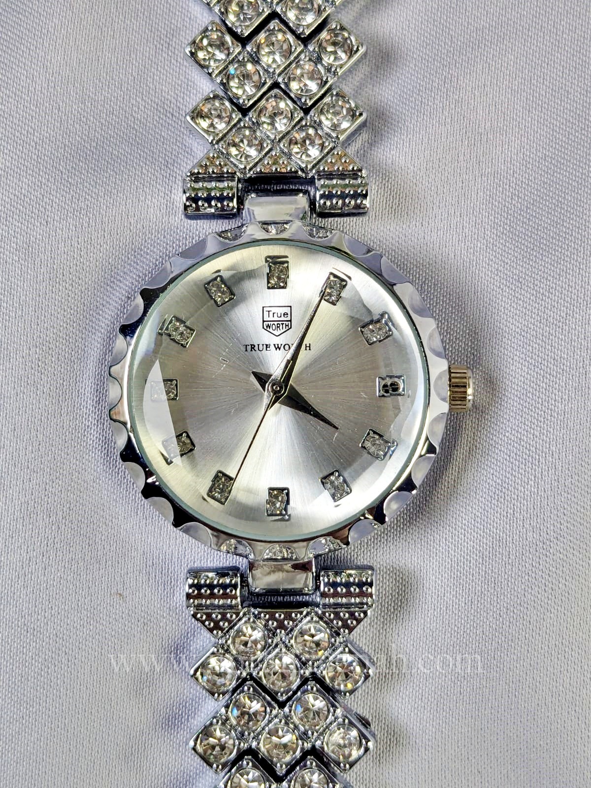 TW Crystal Luxe watch - Stainless Steel with diamontees all around it