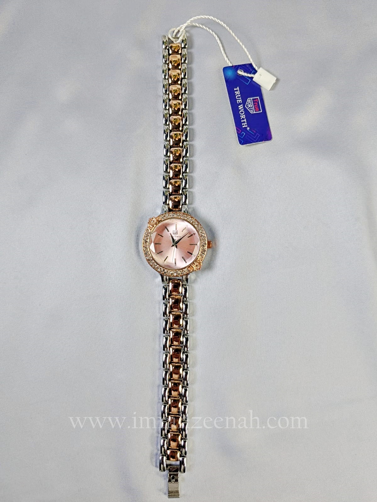 TW Petal Grace Watch pink dial with two tone jewelry bracelet
