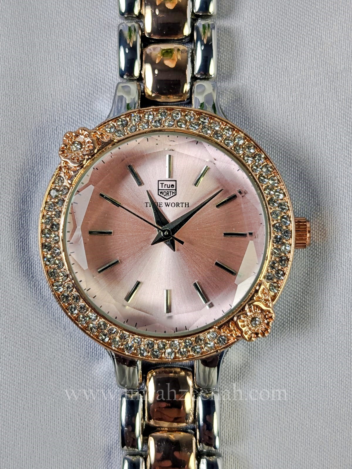TW Petal Grace Watch pink dial with two tone jewelry bracelet