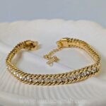 Tennis Style Bracelet – Gold Plated with Sparkling Crystals