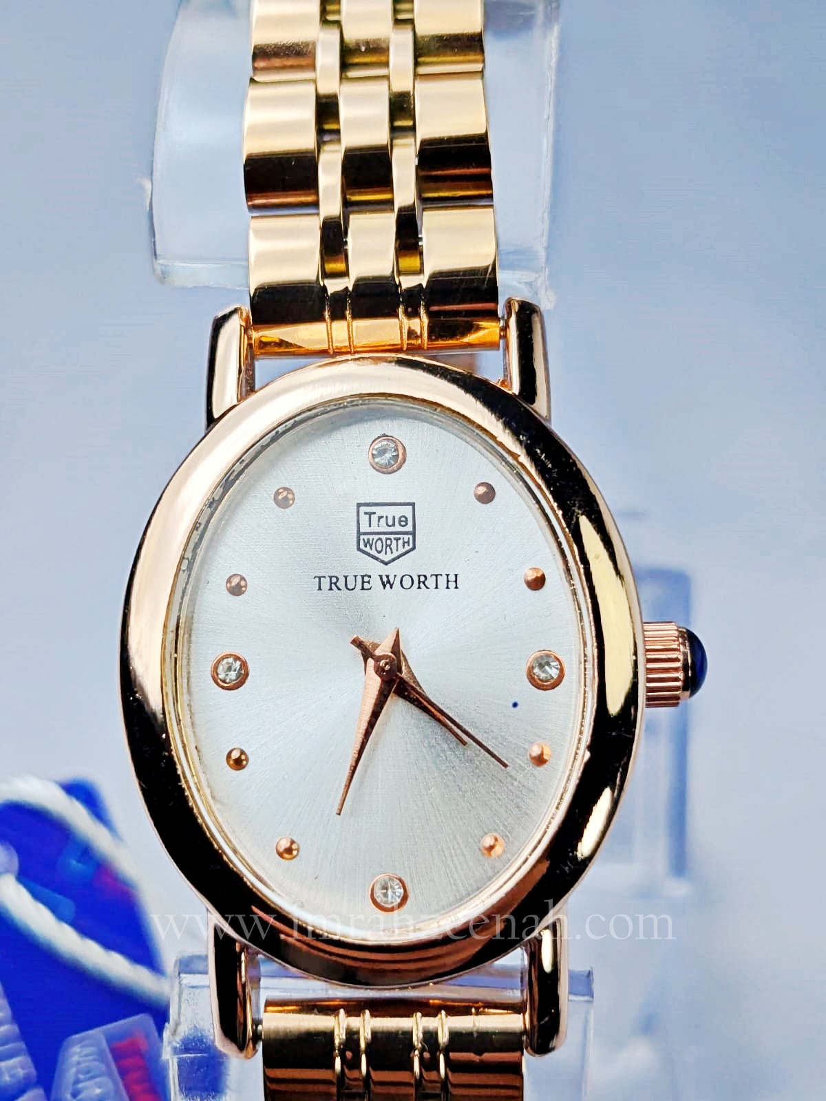 TW Aeri oval watch stainless steel with butterfly clasp rose gold color