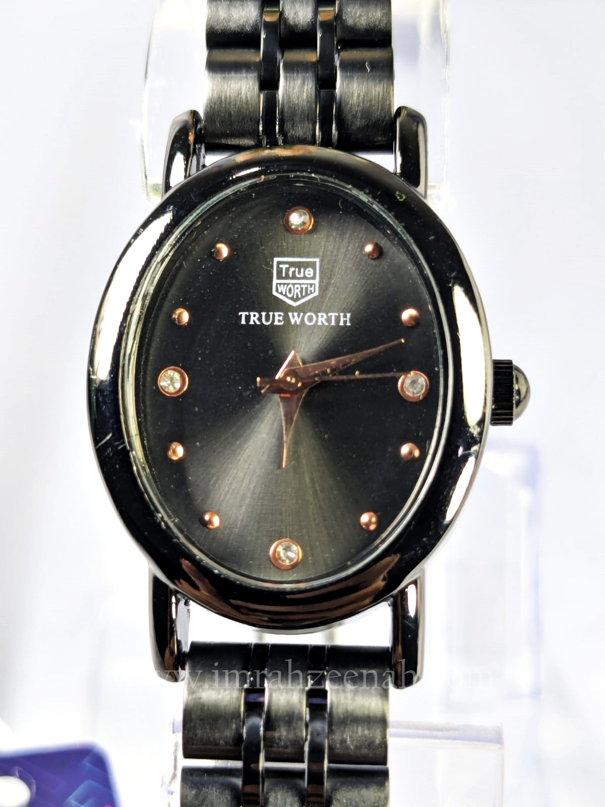 TW Aeri oval watch stainless steel with butterfly clasp black color