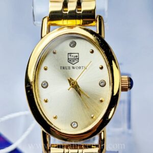 TW Aeri oval watch stainless steel with butterfly clasp gold color