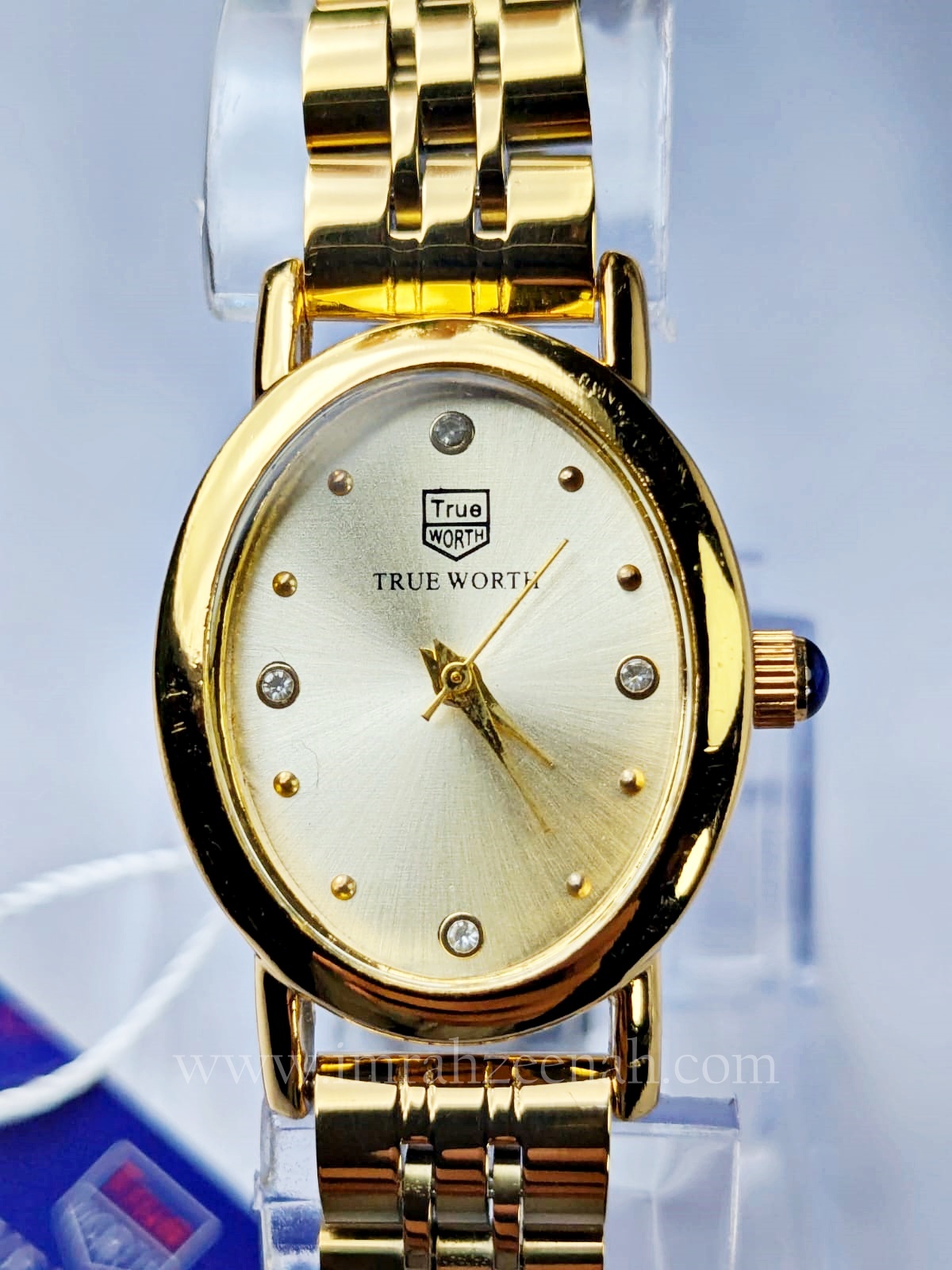 TW Aeri oval watch stainless steel with butterfly clasp gold color