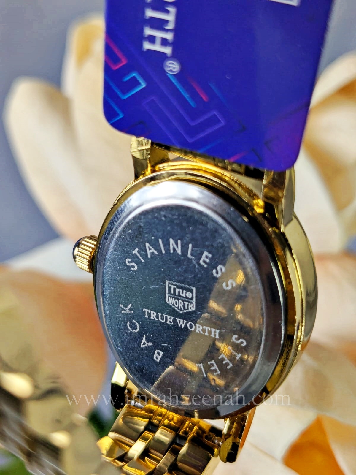 TW Aeri oval watch stainless steel with butterfly clasp gold color