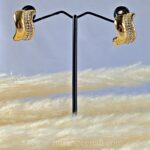 Wave Curve Gold Hoop Earrings