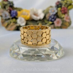 Gold Plated Wide Ring stainless steel jewelry in Pakistan