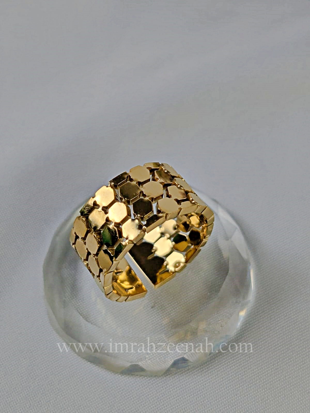 Gold Plated Wide Ring stainless steel jewelry in Pakistan